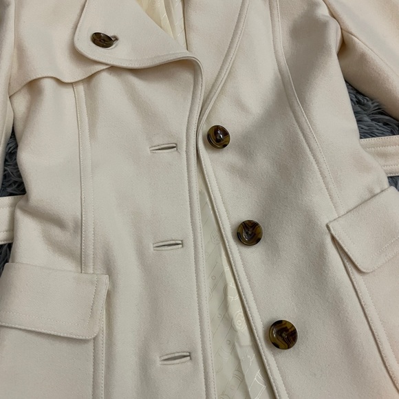 Banana Republic Womens Trench Wool Peacoat in cream white color - Picture 7 of 16
